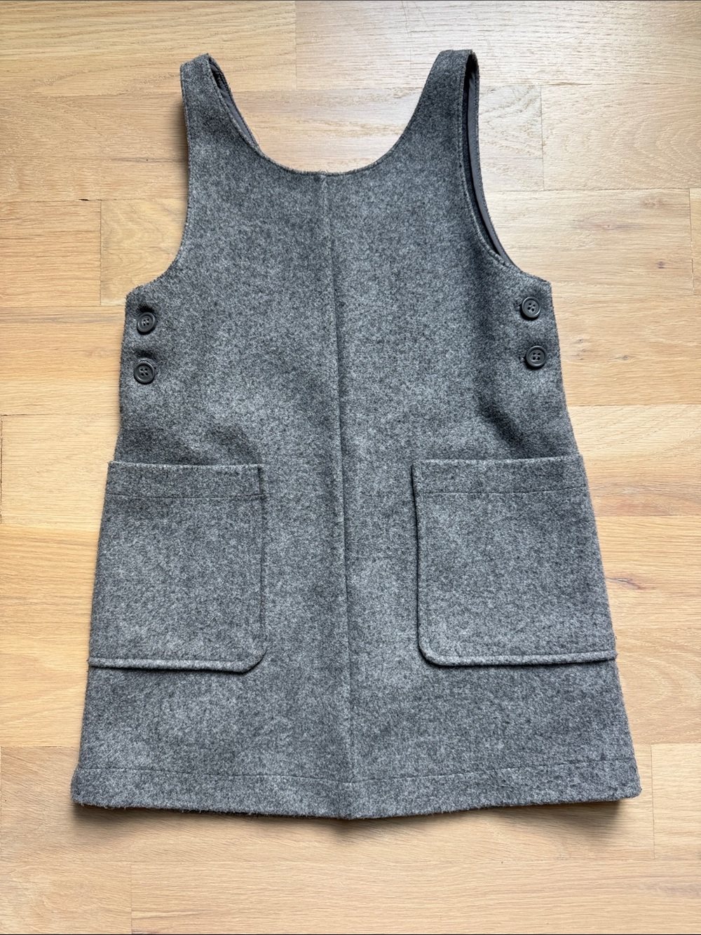 Toddler Girls’ Zara Gray Pinafore Dress With Pockets - Size 6 Years